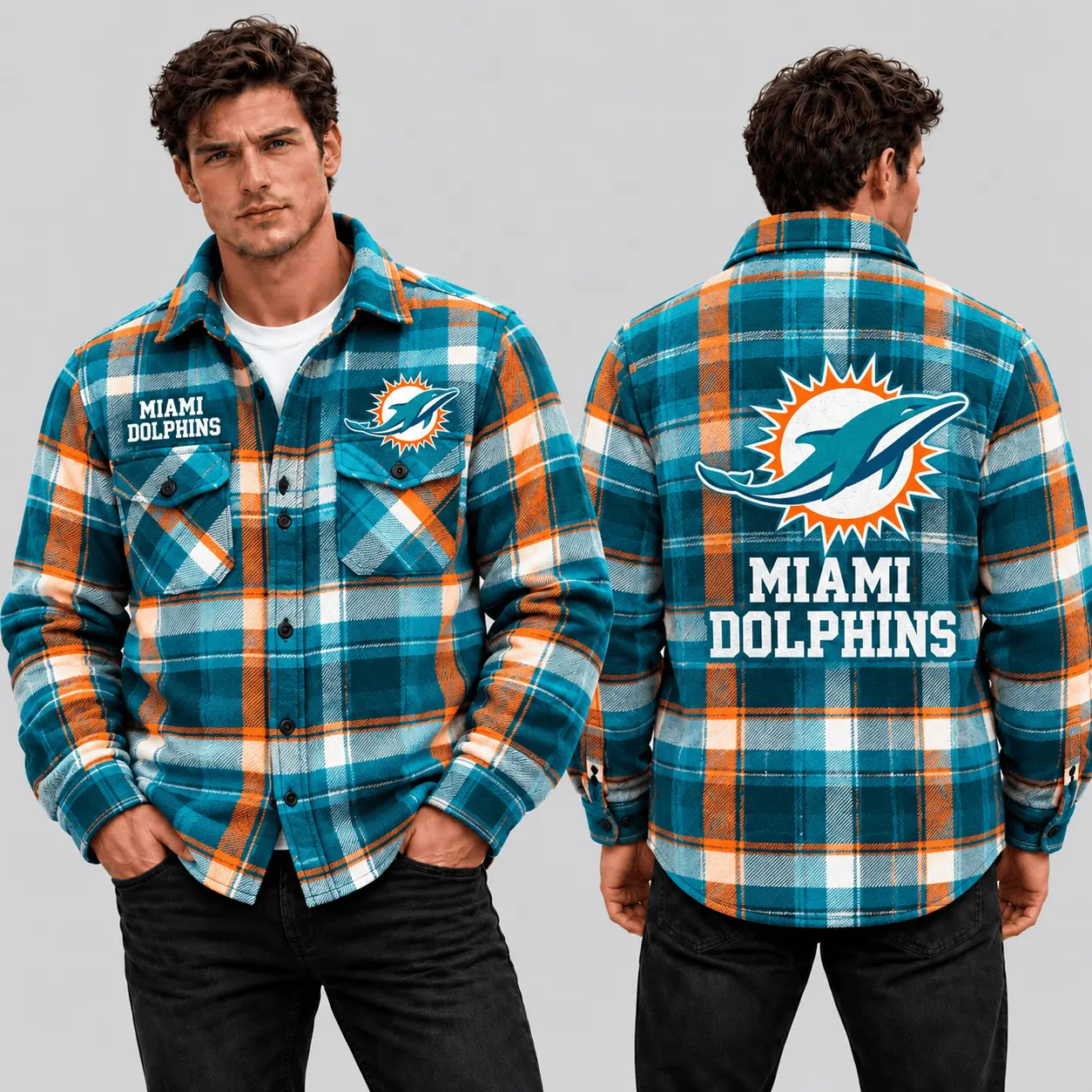 Miami Dolphins | Premium NFL Classic Game Day Flannel Shirt TD