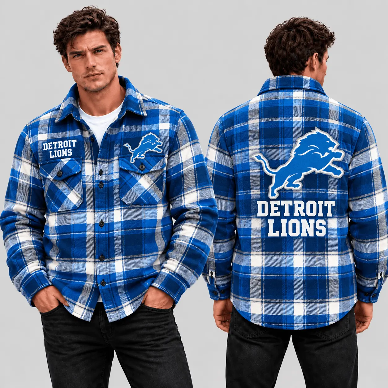 Detroit Lions | Premium NFL Classic Game Day Flannel Shirt TD