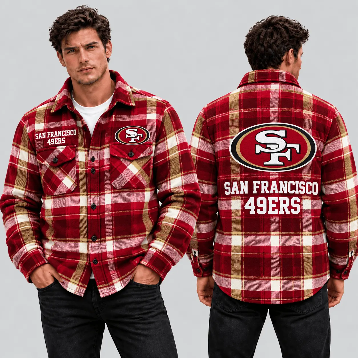 San Francisco 49ers | Premium NFL Classic Game Day Flannel Shirt TD
