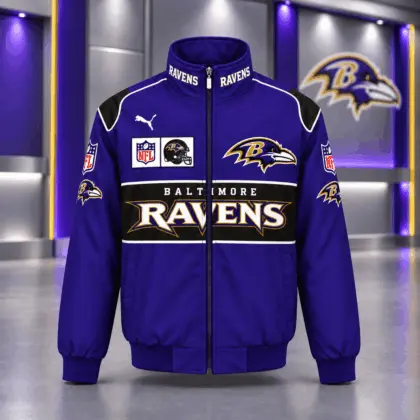 Baltimore Ravens | Premium NFL Game Day Team Spirit Full-Zip Casual Jacket TD