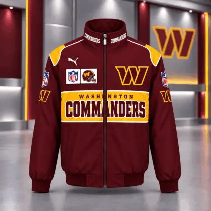 Washington Commanders | Premium NFL Game Day Team Spirit Full-Zip Casual Jacket TD