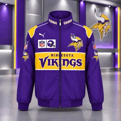 Minnesota Vikings | Premium NFL Game Day Team Spirit Full-Zip Casual Jacket TD