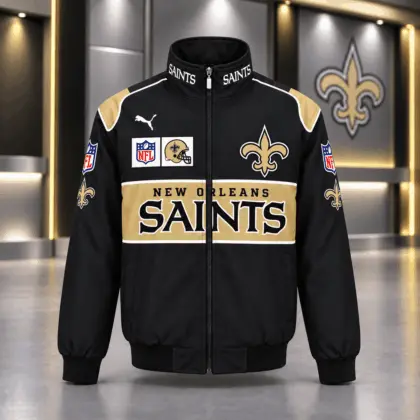 New Orleans Saints | Premium NFL Game Day Team Spirit Full-Zip Casual Jacket TD