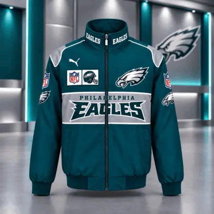 Philadelphia Eagles | Premium NFL Game Day Team Spirit Full-Zip Casual Jacket TD