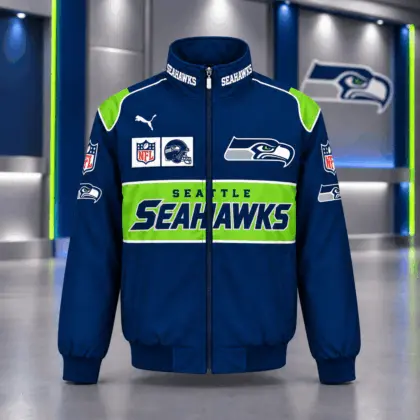 Seattle Seahawks | Premium NFL Game Day Team Spirit Full-Zip Casual Jacket TD