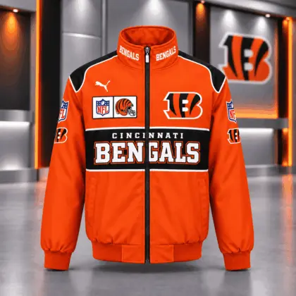 Cincinnati Bengals | Premium NFL Game Day Team Spirit Full-Zip Casual Jacket TD