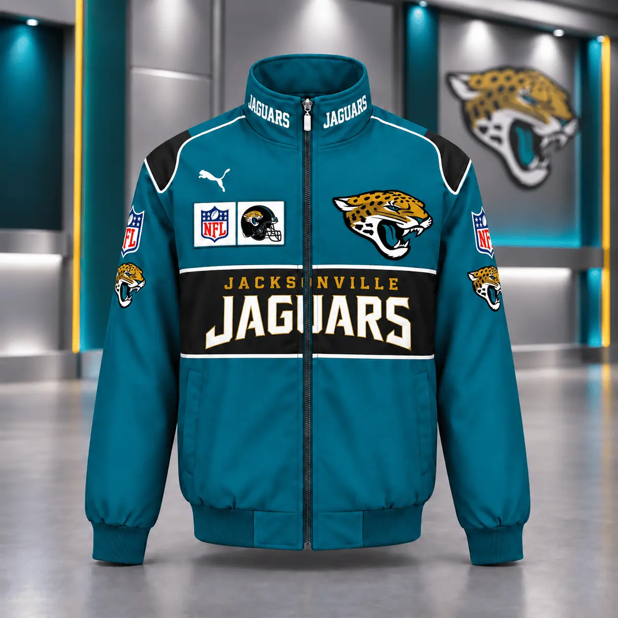 Jacksonville Jaguars | Premium NFL Game Day Team Spirit Full-Zip Casual Jacket TD