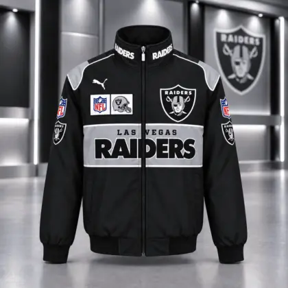 Las Vegas Raiders | Premium NFL Game Day Team Spirit Full-Zip Casual Jacket TD