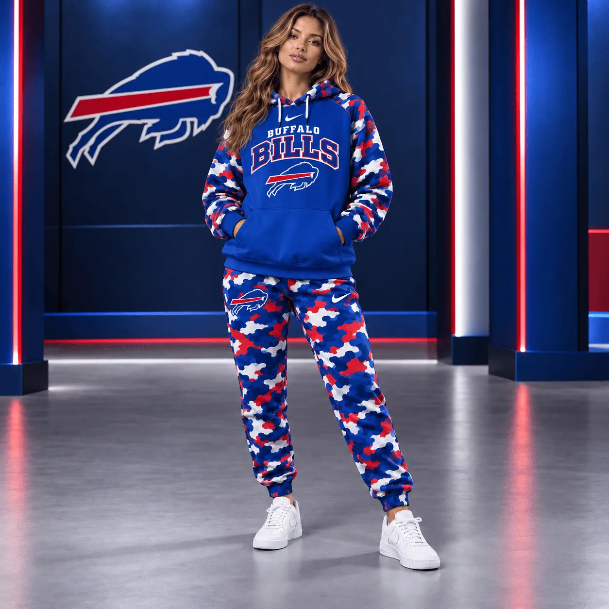 Buffalo Bills | Premium NFL Game Day Team Spirit Camo Tracksuit Set TD