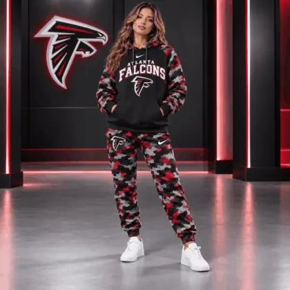 Atlanta Falcons | Premium NFL Game Day Team Spirit Camo Tracksuit Set TD