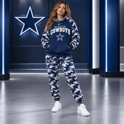 Dallas Cowboys | Premium NFL Game Day Team Spirit Camo Tracksuit Set TD