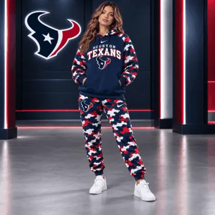 Houston Texans | Premium NFL Game Day Team Spirit Camo Tracksuit Set TD