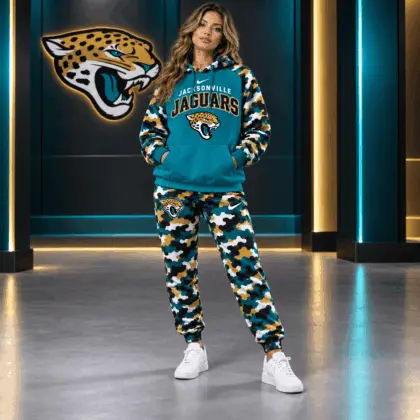 Jacksonville Jaguars | Premium NFL Game Day Team Spirit Camo Tracksuit Set TD
