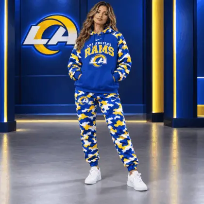 Los Angeles Rams | Premium NFL Game Day Team Spirit Camo Tracksuit Set TD