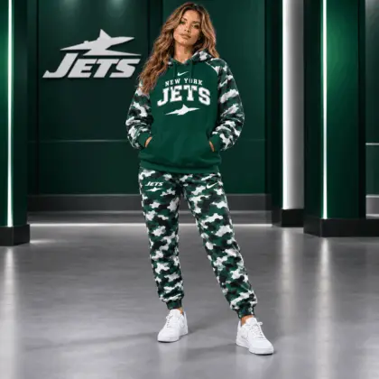 New York Jets | Premium NFL Game Day Team Spirit Camo Tracksuit Set TD