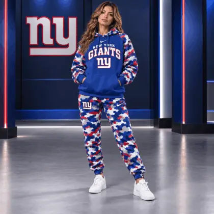 New York Giants | Premium NFL Game Day Team Spirit Camo Tracksuit Set TD