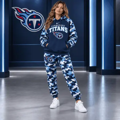 Tennessee Titans | Premium NFL Game Day Team Spirit Camo Tracksuit Set TD