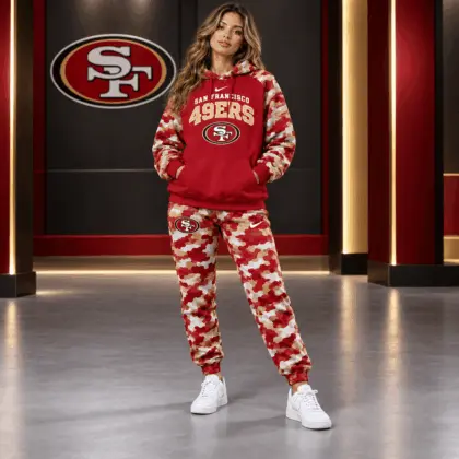 San Francisco 49ers | Premium NFL Game Day Team Spirit Camo Tracksuit Set TD