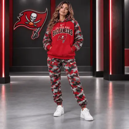 Tampa Bay Buccaneers | Premium NFL Game Day Team Spirit Camo Tracksuit Set TD