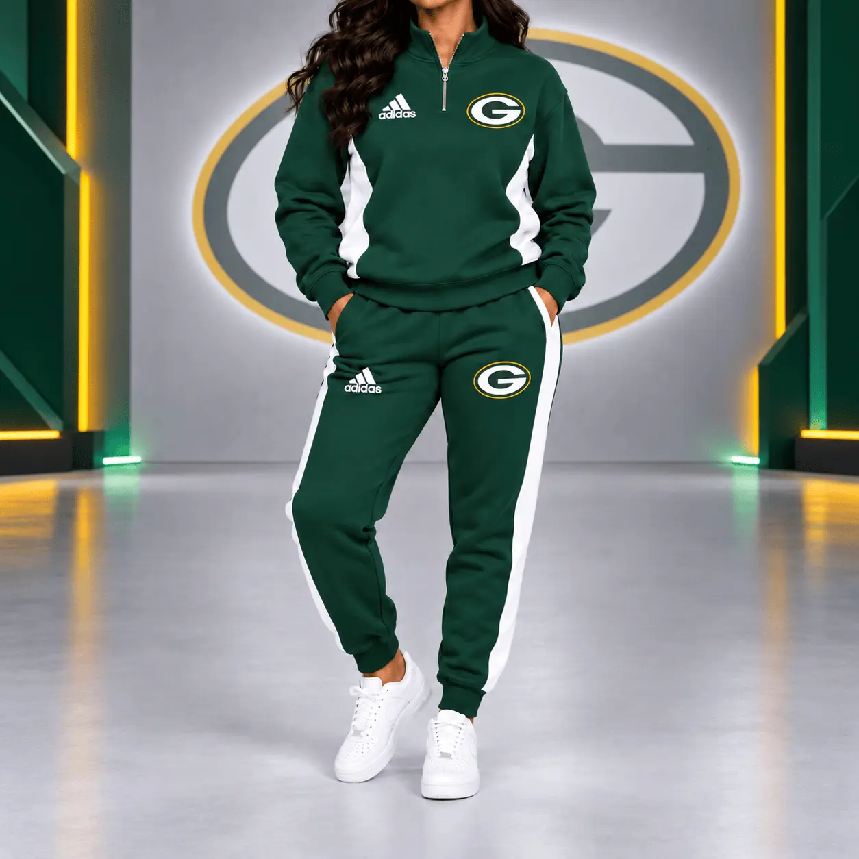 Green Bay Packers | Premium NFL Athletic Team Spirit Quarter-Zip + Pants TD