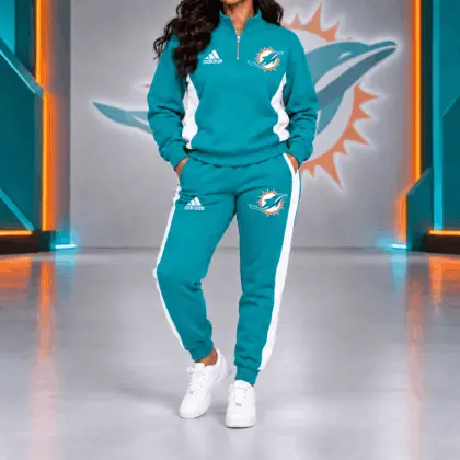 Miami Dolphins | Premium NFL Athletic Team Spirit Quarter-Zip + Pants TD