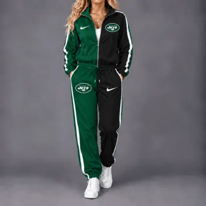 New York Jets | Premium NFL Team Pride Waterproof Windbreaker Zip-Up Tracksuit Set NY