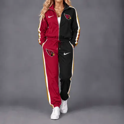 Arizona Cardinals | Premium NFL Team Pride Waterproof Windbreaker Zip-Up Tracksuit Set NY