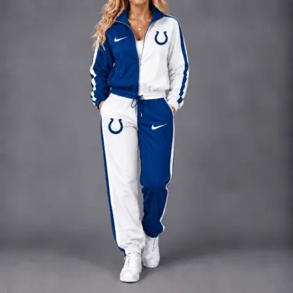 Indianapolis Colts | Premium NFL Team Pride Waterproof Windbreaker Zip-Up Tracksuit Set NY