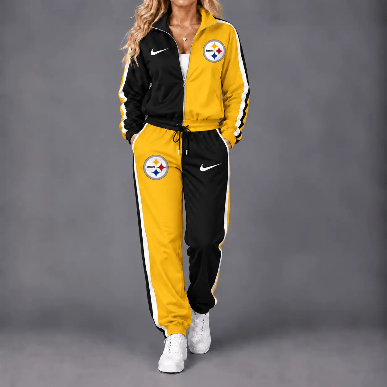 Pittsburgh Steelers | Premium NFL Team Pride Waterproof Windbreaker Zip-Up Tracksuit Set NY