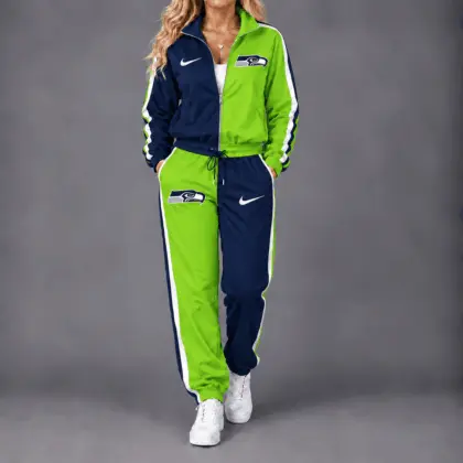 Seattle Seahawks | Premium NFL Team Pride Waterproof Windbreaker Zip-Up Tracksuit Set NY