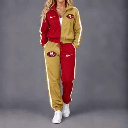 San Francisco 49ers | Premium NFL Team Pride Waterproof Windbreaker Zip-Up Tracksuit Set NY