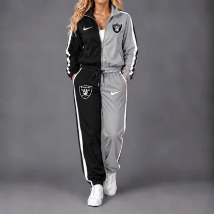 Las Vegas Raiders | Premium NFL Team Pride Waterproof Windbreaker Zip-Up Tracksuit Set NY