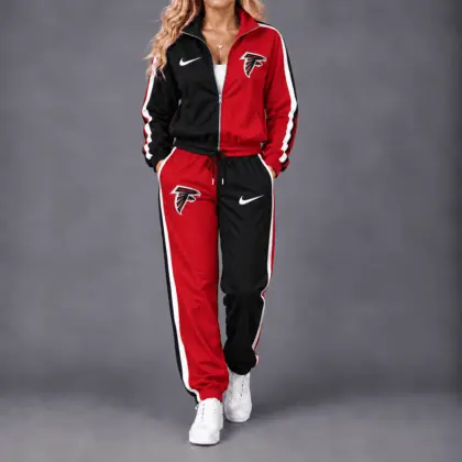 Atlanta Falcons | Premium NFL Team Pride Waterproof Windbreaker Zip-Up Tracksuit Set NY
