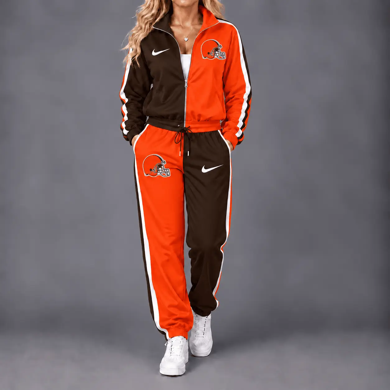 Cleveland Browns | Premium NFL Team Pride Waterproof Windbreaker Zip-Up Tracksuit Set NY