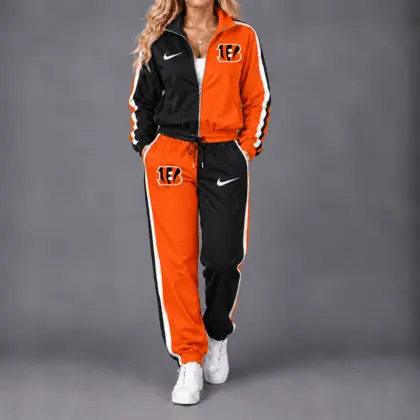Cincinnati Bengals | Premium NFL Team Pride Waterproof Windbreaker Zip-Up Tracksuit Set NY
