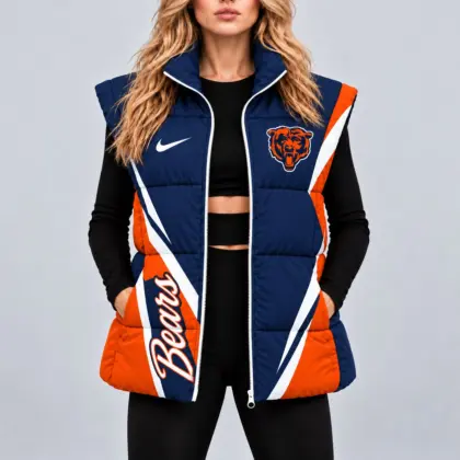 Chicago Bears | Premium NFL Team Pride Oversize Women Puffer Vest NY