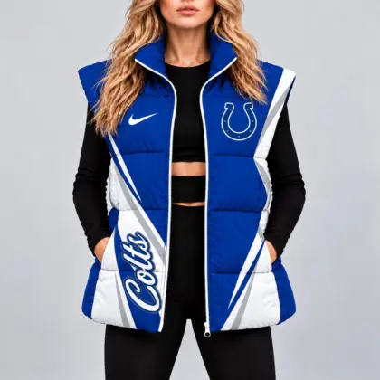 Indianapolis Colts | Premium NFL Team Pride Oversize Women Puffer Vest NY