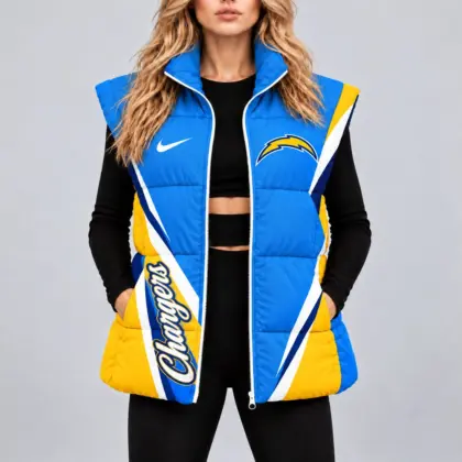 Los Angeles Chargers | Premium NFL Team Pride Oversize Women Puffer Vest NY