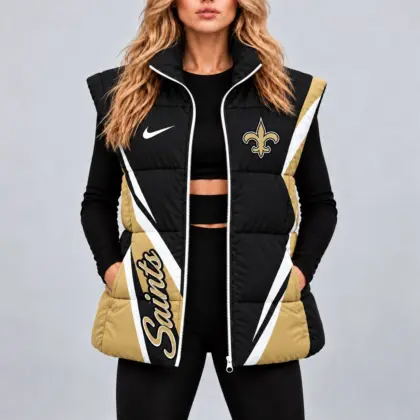 New Orleans Saints | Premium NFL Team Pride Oversize Women Puffer Vest NY