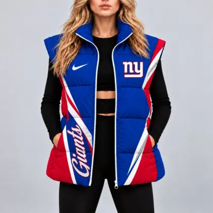 New York Giants | Premium NFL Team Pride Oversize Women Puffer Vest NY