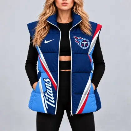 Tennessee Titans | Premium NFL Team Pride Oversize Women Puffer Vest NY