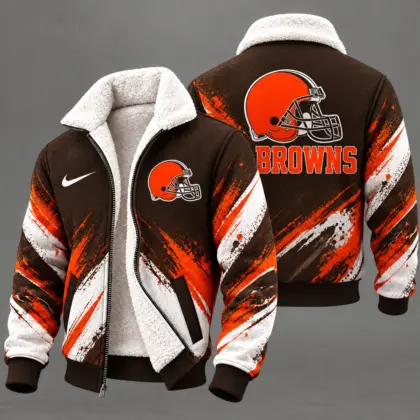 Cleveland Browns | Premium NFL Team Pride Sherpa Lined Fleece Jacket NY