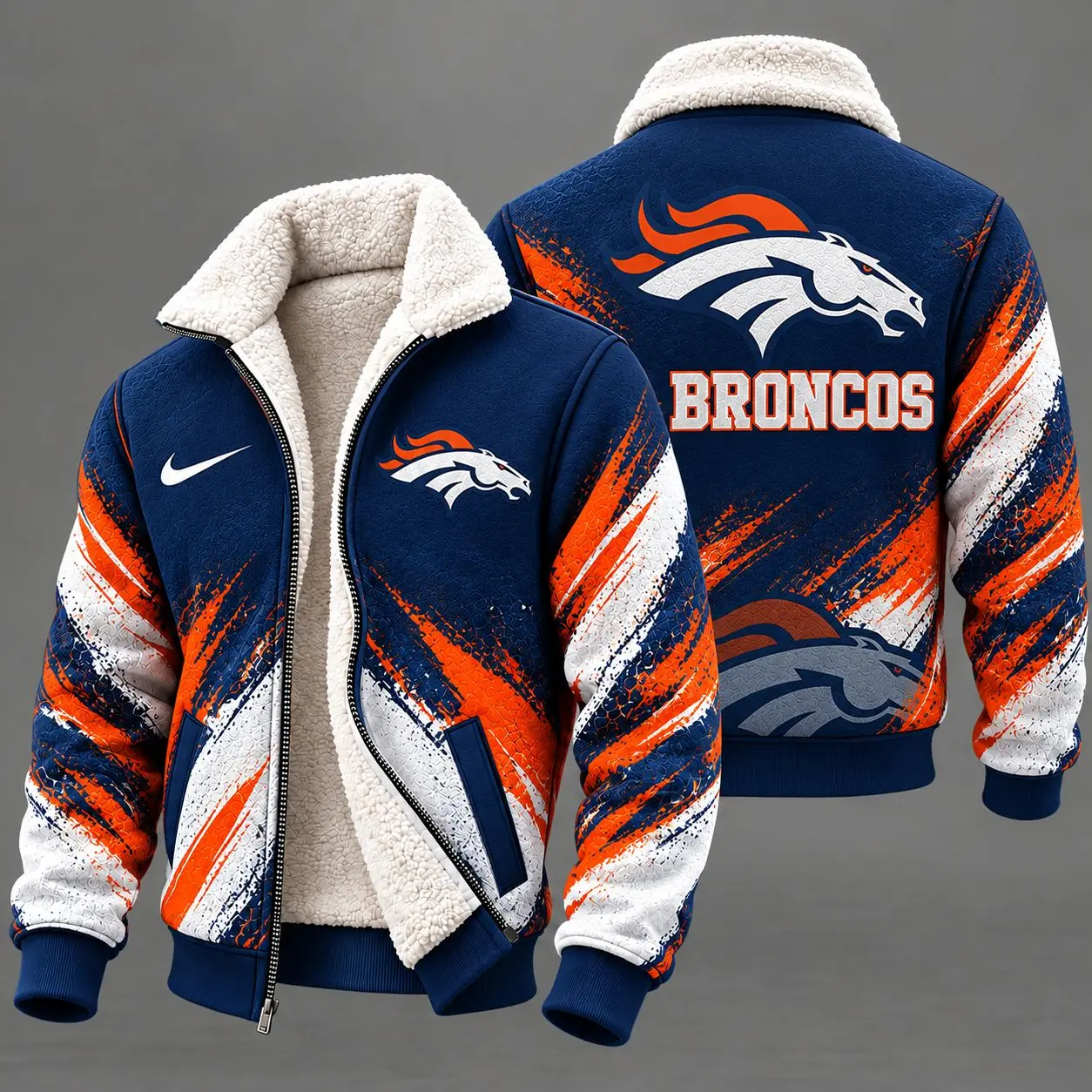 Denver Broncos | Premium NFL Team Pride Sherpa Lined Fleece Jacket NY