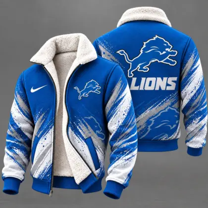Detroit Lions | Premium NFL Team Pride Sherpa Lined Fleece Jacket NY
