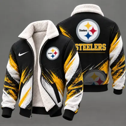 Pittsburgh Steelers | Premium NFL Team Pride Sherpa Lined Fleece Jacket NY