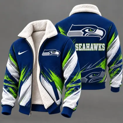 Seattle Seahawks | Premium NFL Team Pride Sherpa Lined Fleece Jacket NY