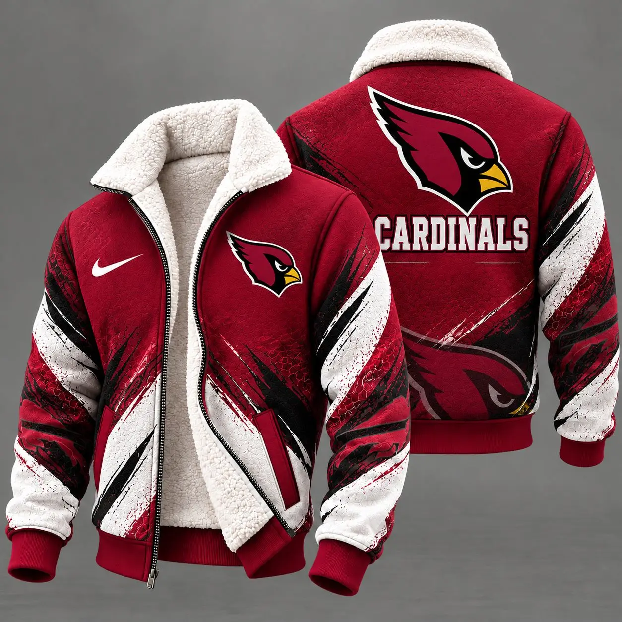 Arizona Cardinals | Premium NFL Team Pride Sherpa Lined Fleece Jacket NY