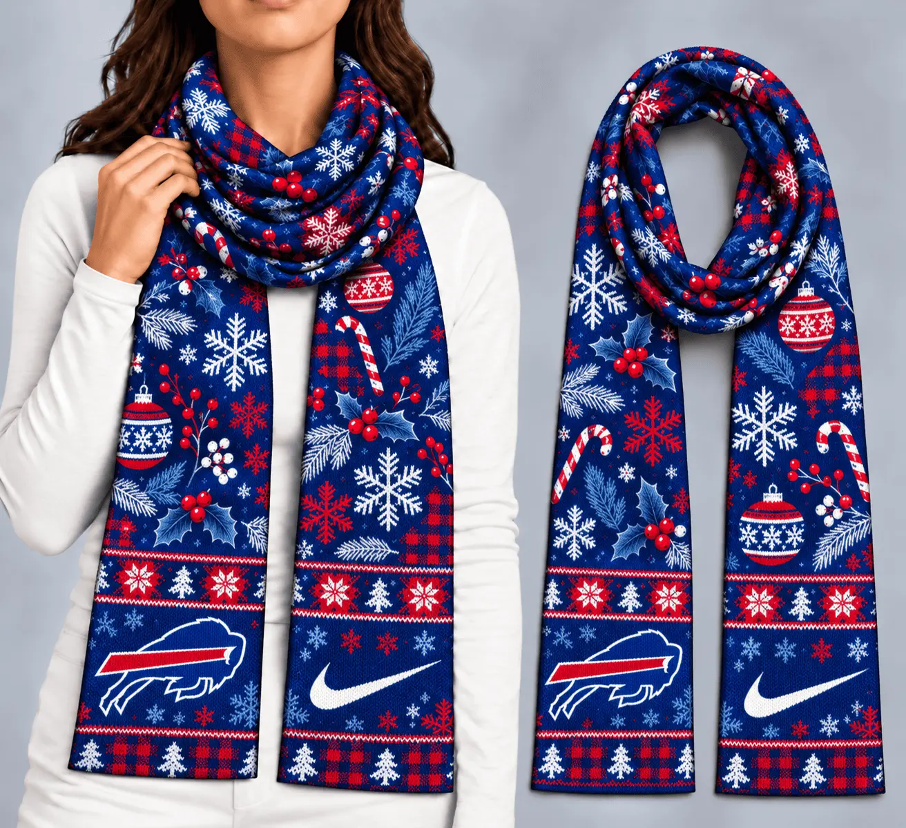 Buffalo Bills | Premium NFL Christmas GameDay Ready Scarf NY