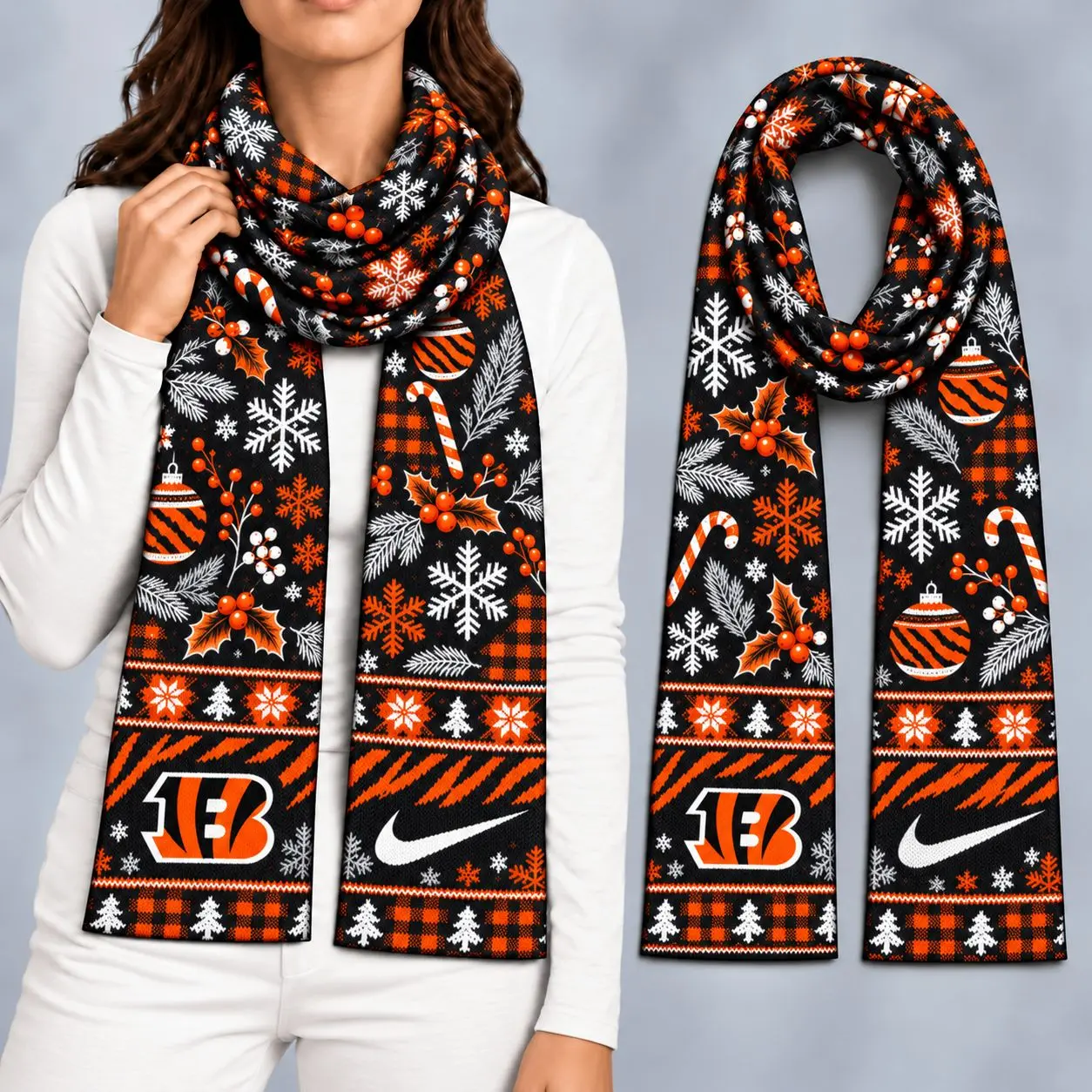 Cincinnati Bengals | Premium NFL Christmas GameDay Ready Scarf NY