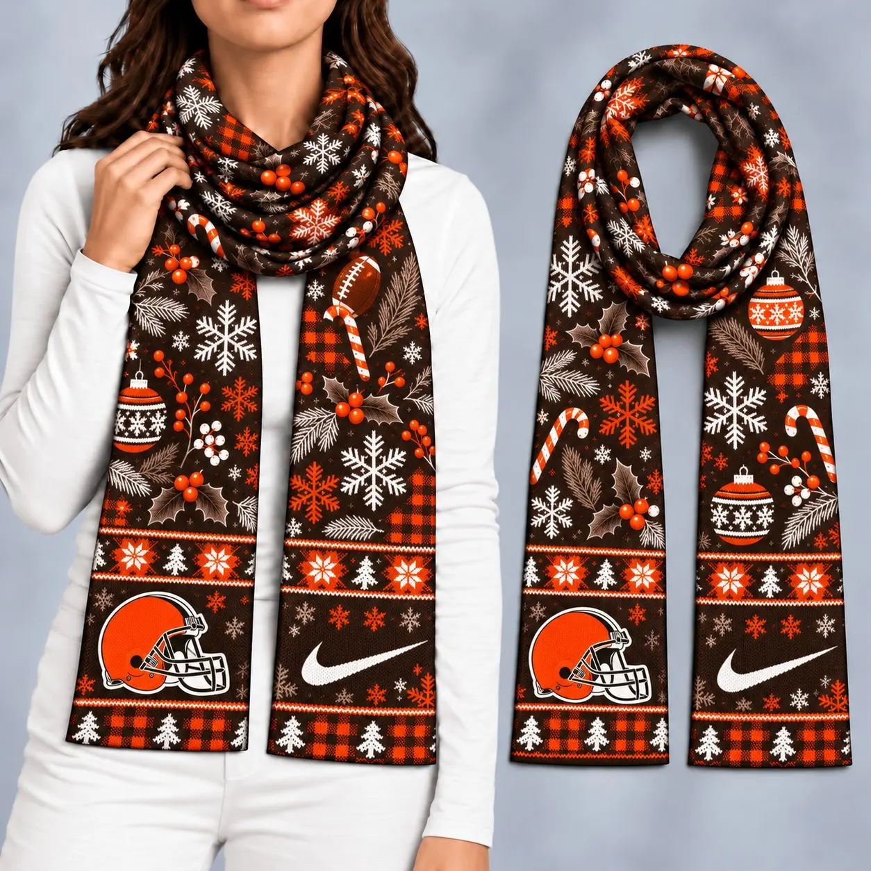 Cleveland Browns | Premium NFL Christmas GameDay Ready Scarf NY